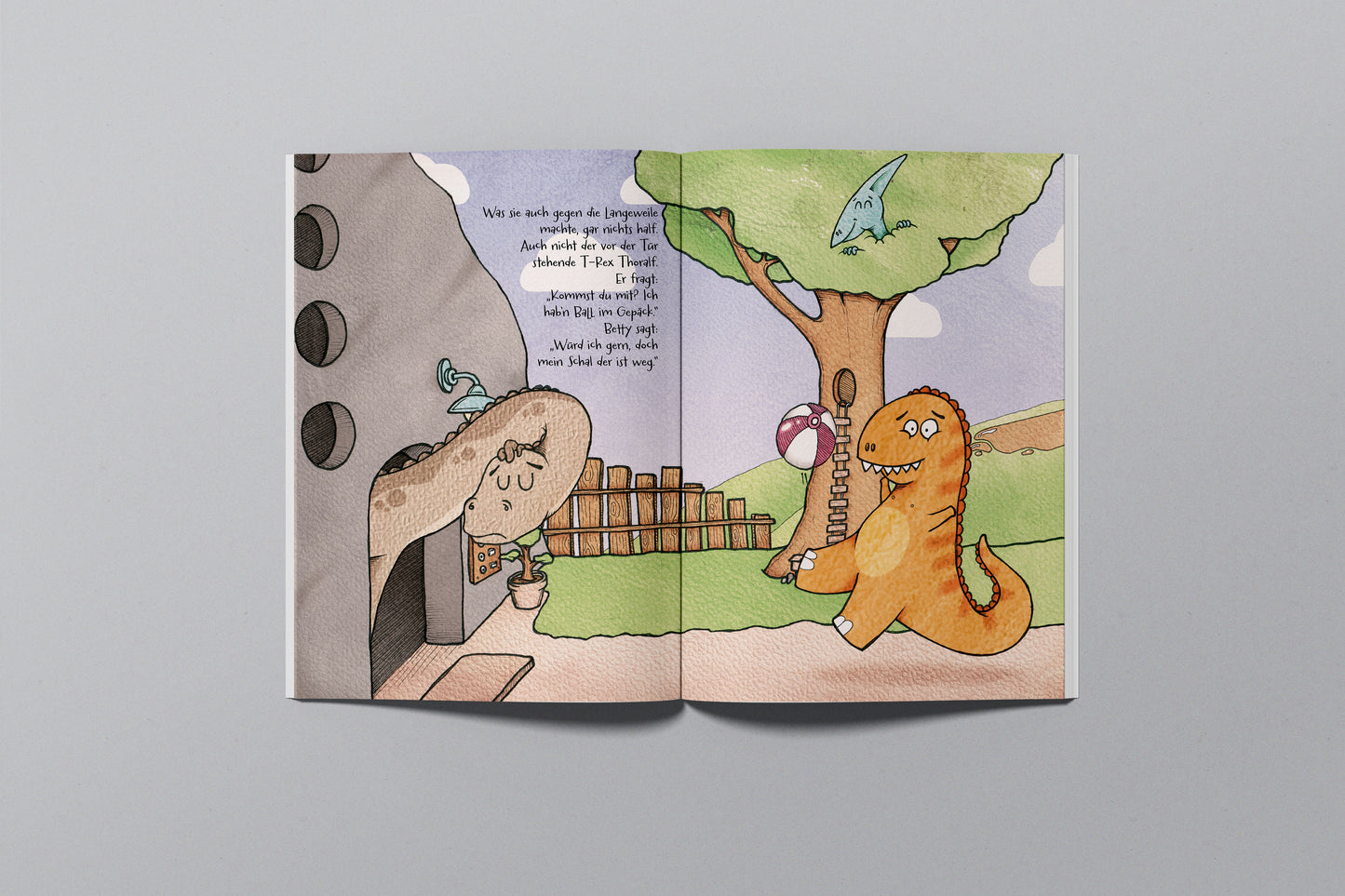 Betty Brachiosaurus braucht einen Schal - A4 Hardcover