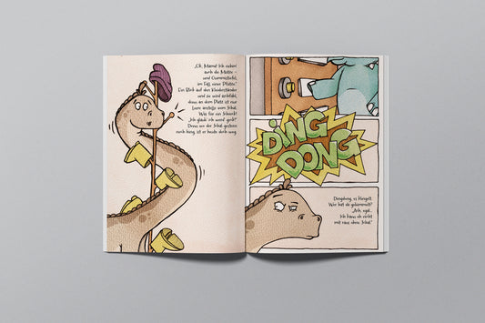 Betty Brachiosaurus braucht einen Schal - A4 Hardcover